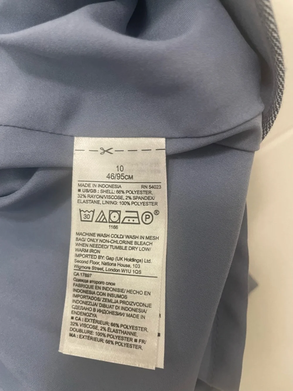 Banana Republic Chambray Blue Off-the-Shoulder Midi Dress - size 10 - Picture 8 of 8